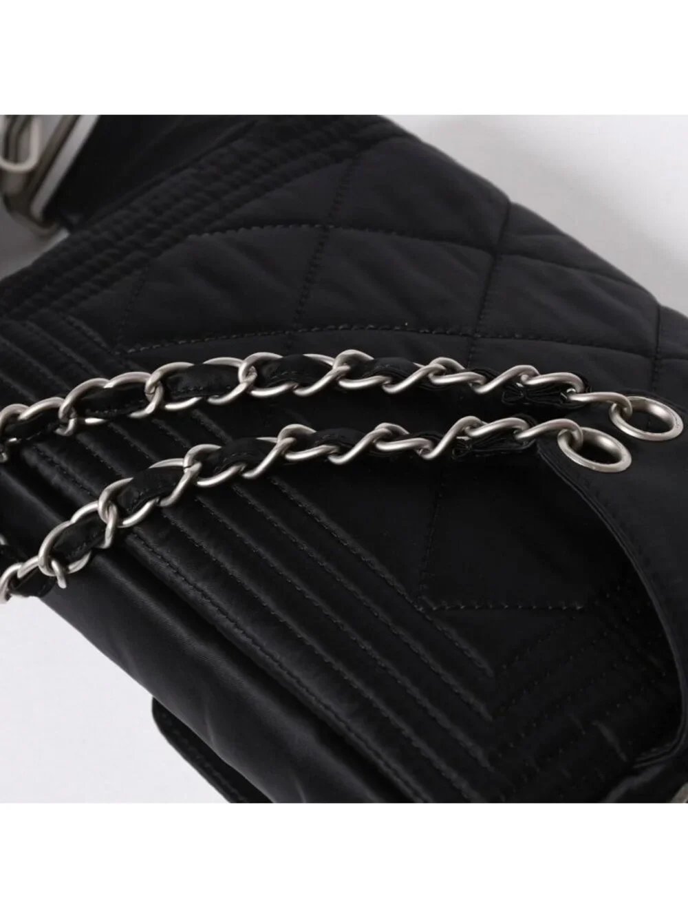 Chanel Sports Line Waist Bag CC Logo Nylon Black Matte Silver